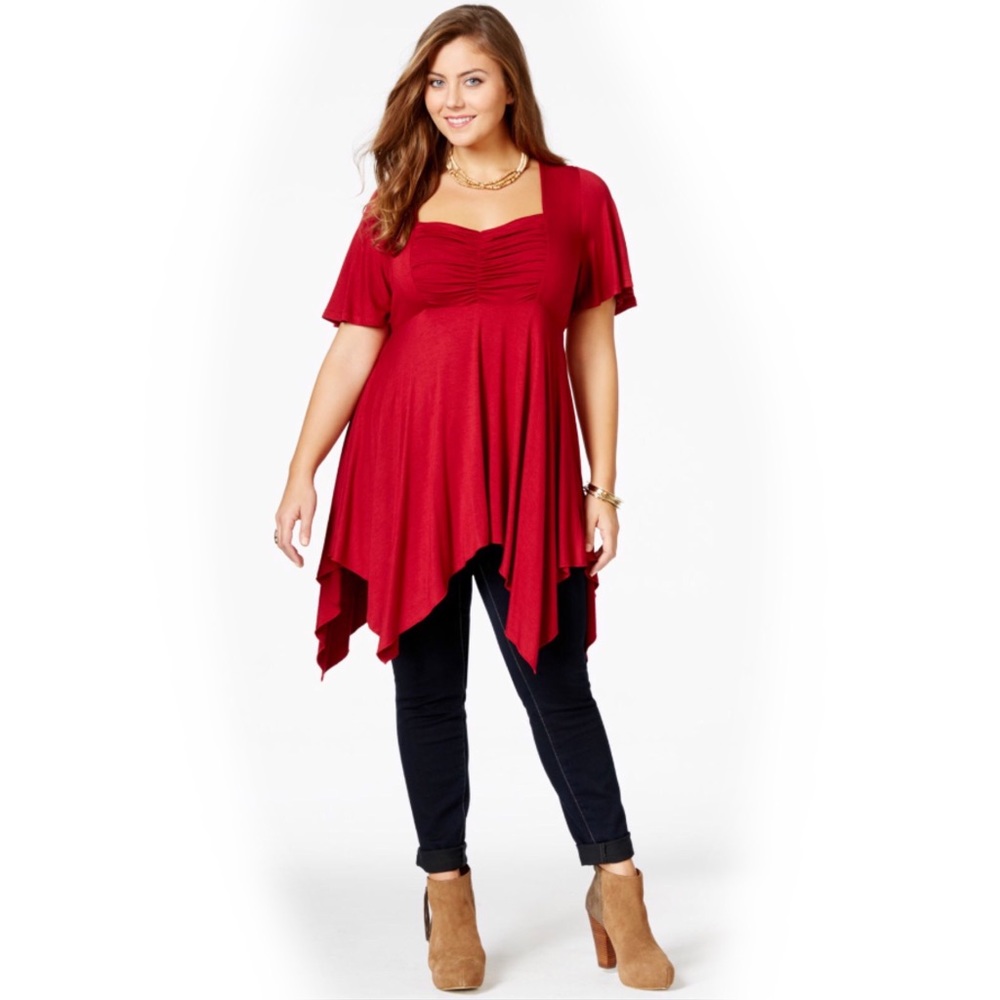 NWT American Rag red handkerchief Top